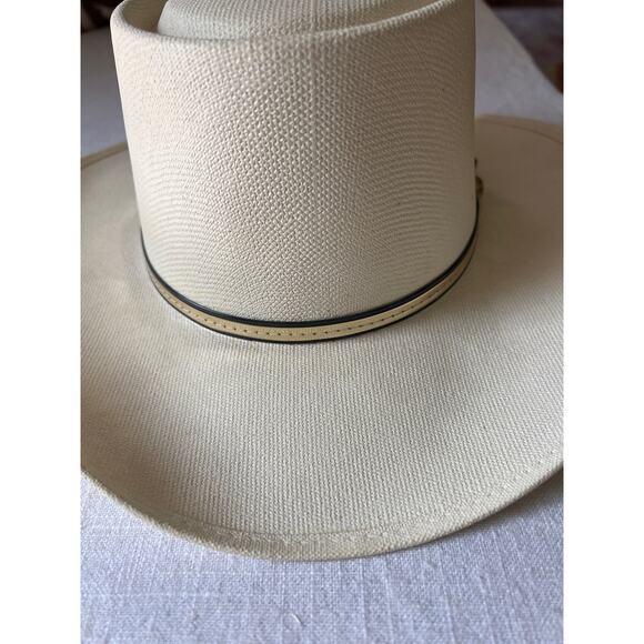 Women’s/child’s Arlop straw hat gold‎ band, 6 3/4. NWOT. - Picture 2 of 10